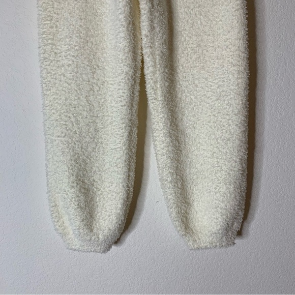 Skims Womens cream cozy knit fluffy drawstring joggers S/M - Picture 3 of 9